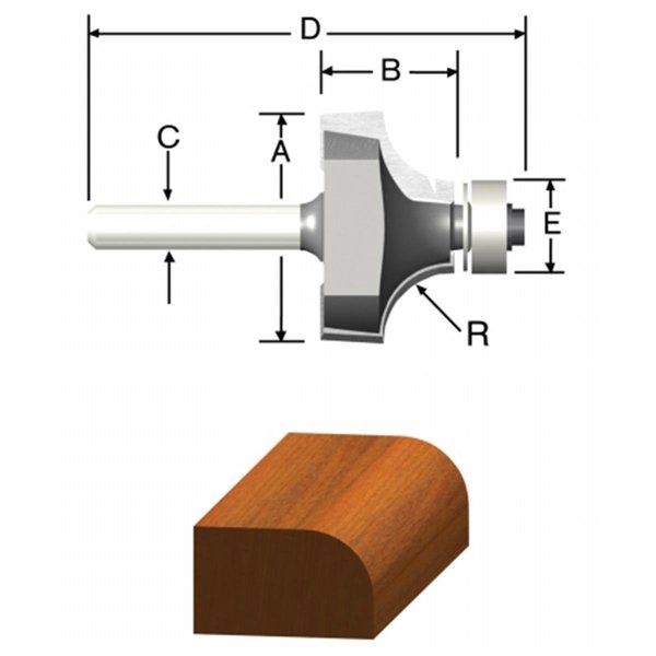 Vermont American .31in. Roundover Beading Bit 23133 VE309757